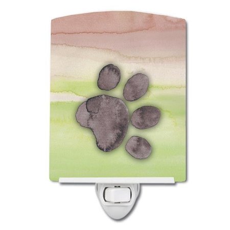 CAROLINES TREASURES Carolines Treasures BB7359CNL Dog Paw Watercolor Ceramic Night Light BB7359CNL